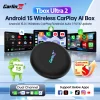 128G Carlinkit Ultra2 Android 15 CarPlay Ai Box Wireless Android Auto Video Adapter Support Youtube Netflix TF SIM Card WiFi 6