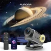 AURORA LIGHTING 3D Projector Mini HD 3D Galaxy Projector Night Light for Kids Adults Bedroom Room Decor Birthday Christmas Gifts